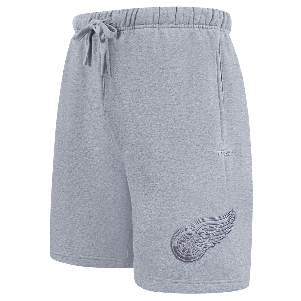 NHL DETROIT RED WINGS NEUTRAL SHORT EN MOLLETON POUR HOMME POUR HOMME (GRIS CHINÉ FONCÉ)