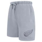 NHL DETROIT RED WINGS NEUTRAL SHORT EN MOLLETON POUR HOMME POUR HOMME (GRIS CHINÉ FONCÉ)