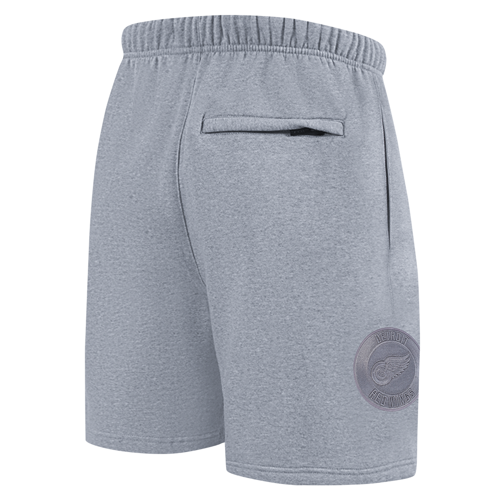 NHL DETROIT RED WINGS NEUTRAL SHORT EN MOLLETON POUR HOMME POUR HOMME (GRIS CHINÉ FONCÉ)