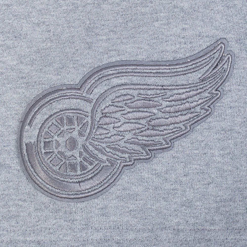 NHL DETROIT RED WINGS NEUTRAL SHORT EN MOLLETON POUR HOMME POUR HOMME (GRIS CHINÉ FONCÉ)