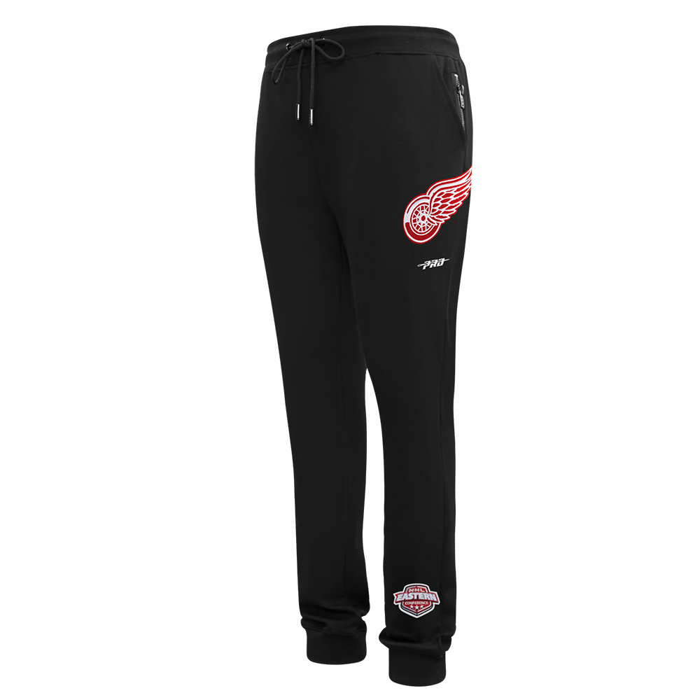 NHL DETROIT RED WINGS CLASSIC CHENILLE MEN'S DK JOGGER (BLACK)