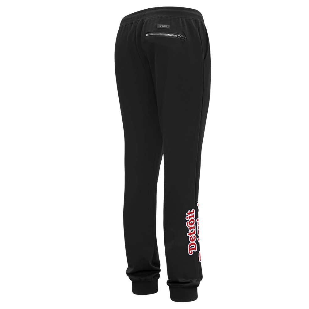 NHL DETROIT RED WINGS CLASSIC CHENILLE MEN'S DK JOGGER (BLACK)