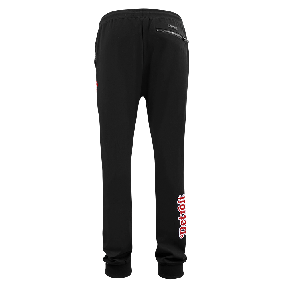 NHL DETROIT RED WINGS CLASSIC CHENILLE MEN'S DK JOGGER (BLACK)