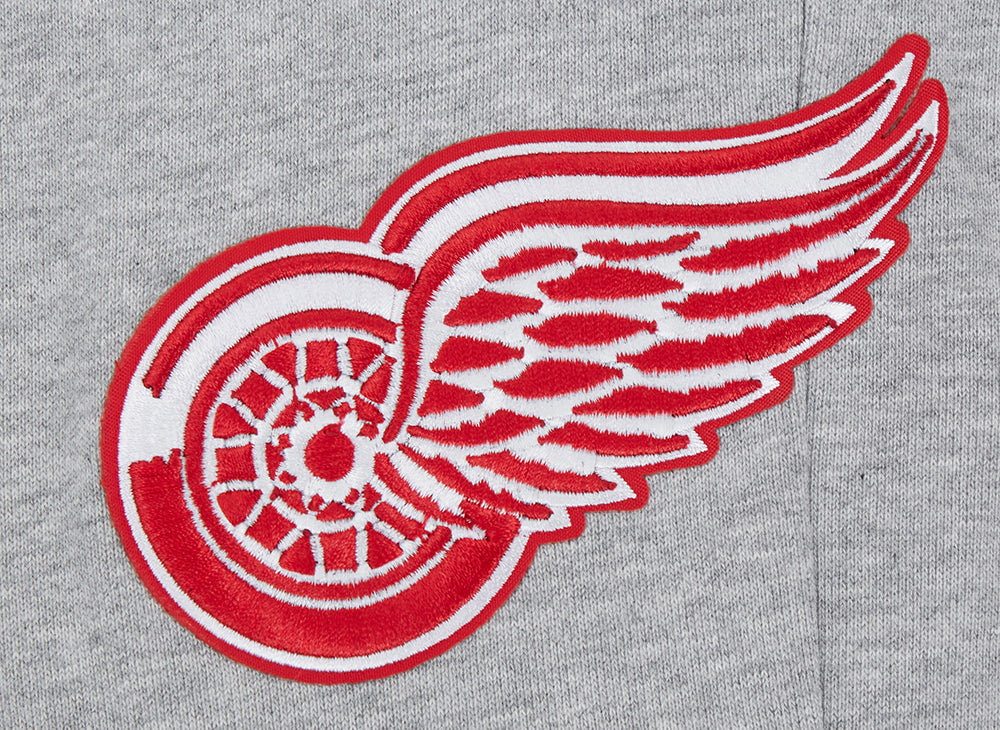 NHL DETROIT RED WINGS SCRIPT TAIL MEN'S RIB FLC SWEATPANT (HEATHER GRAY/RED)