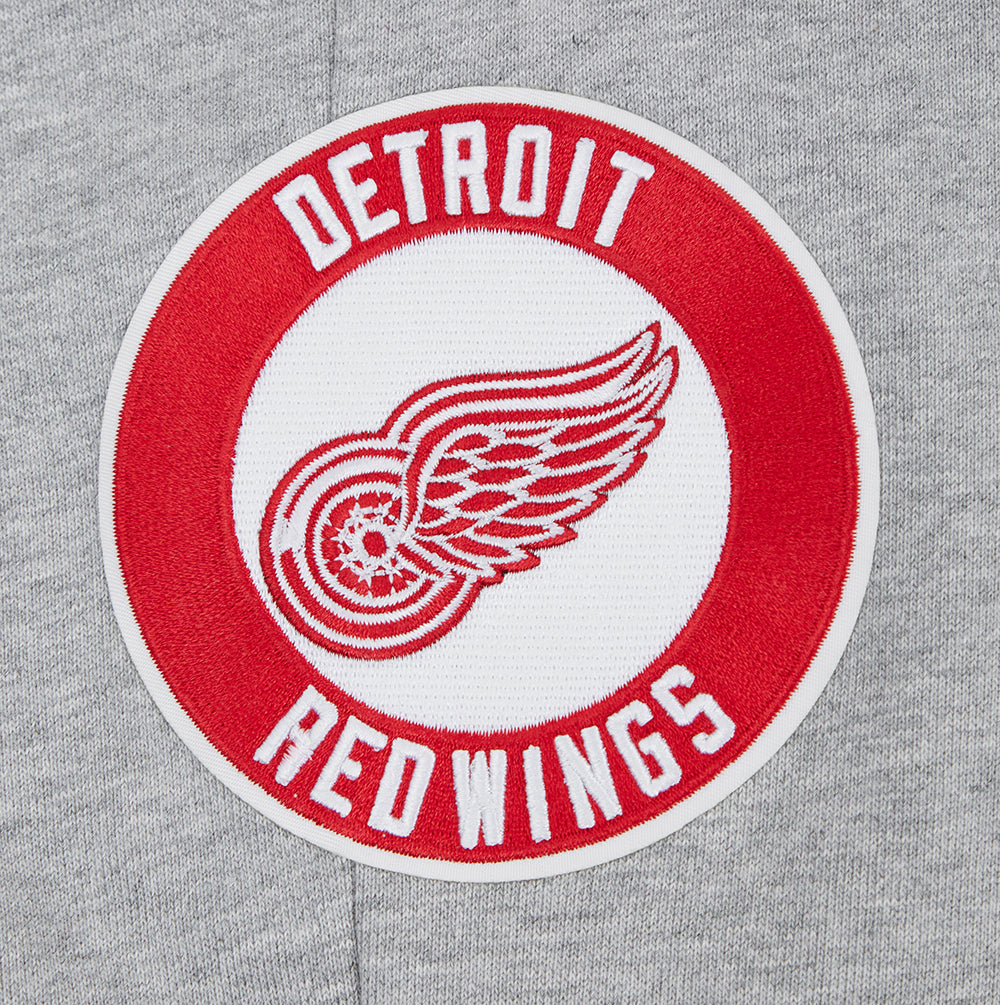 NHL DETROIT RED WINGS SCRIPT TAIL MEN'S RIB FLC SWEATPANT (HEATHER GRAY/RED)