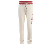 NHL DETROIT RED WINGS RETRO CLASSIC MEN'S FLC SWEATPANT (EGGSHELL/ RED)