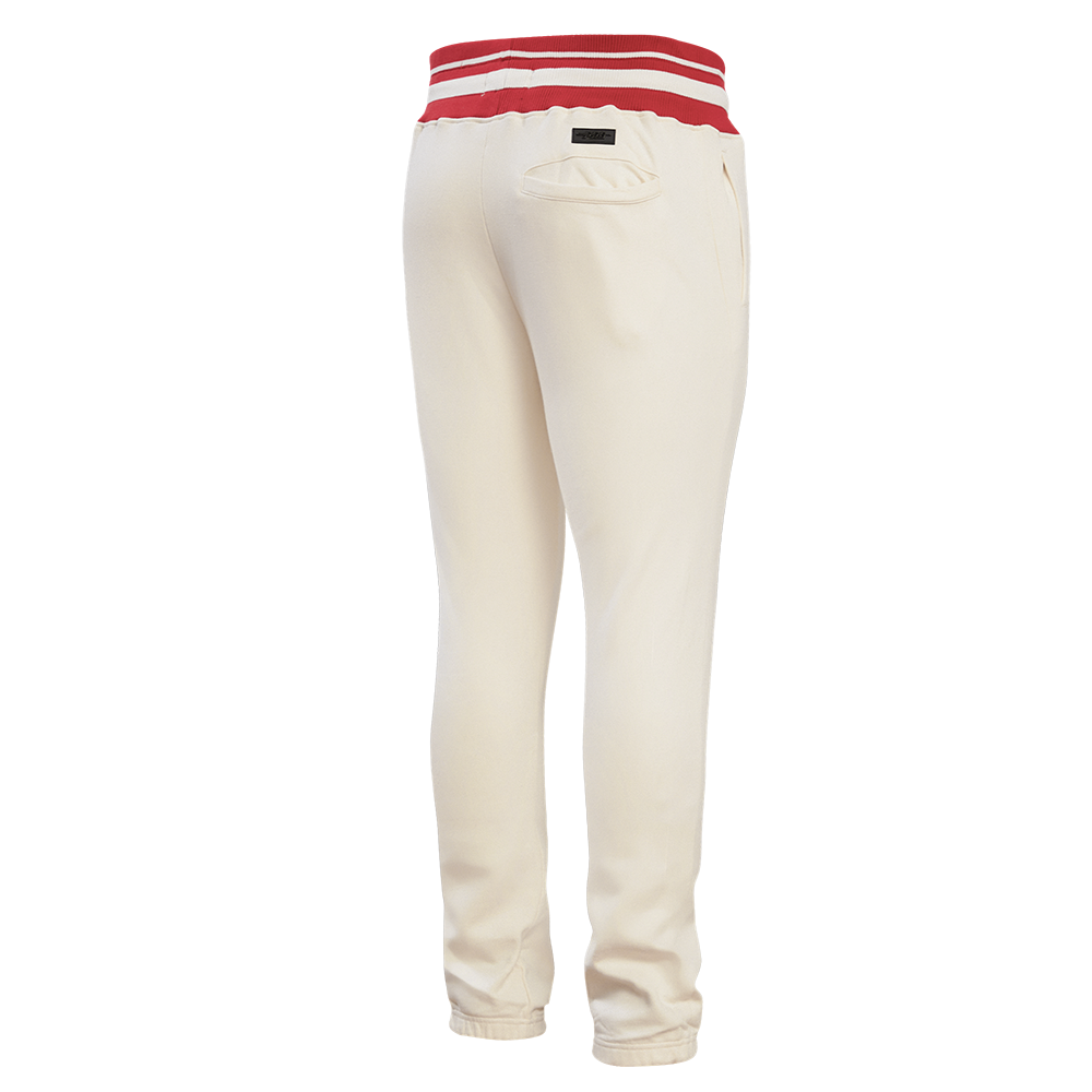 NHL DETROIT RED WINGS RETRO CLASSIC MEN'S FLC SWEATPANT (EGGSHELL/ RED)