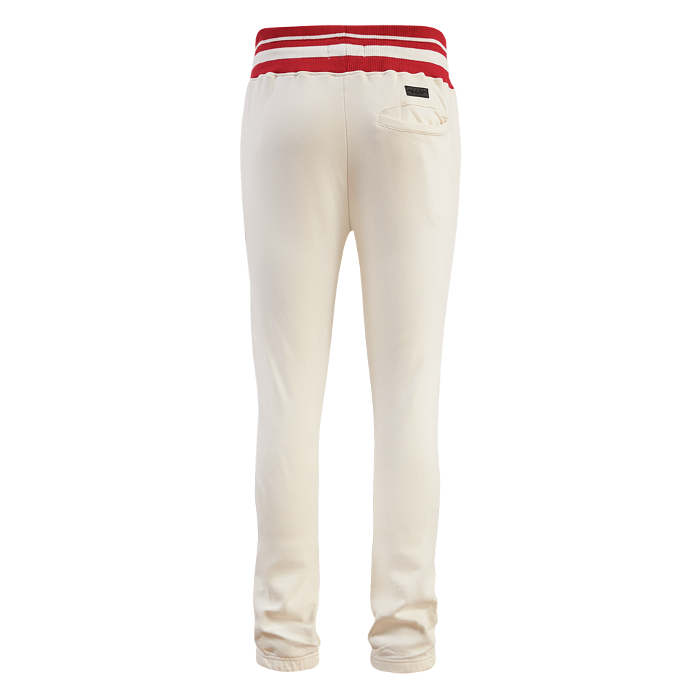 NHL DETROIT RED WINGS RETRO CLASSIC MEN'S FLC SWEATPANT (EGGSHELL/ RED)