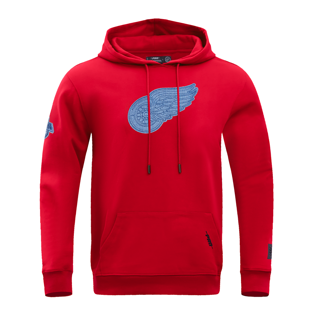 NHL DETROIT RED WINGS VARSITY BLUES CHANDAIL À CAPUCHON EN MOLLETON POUR HOMME (ROUGE)