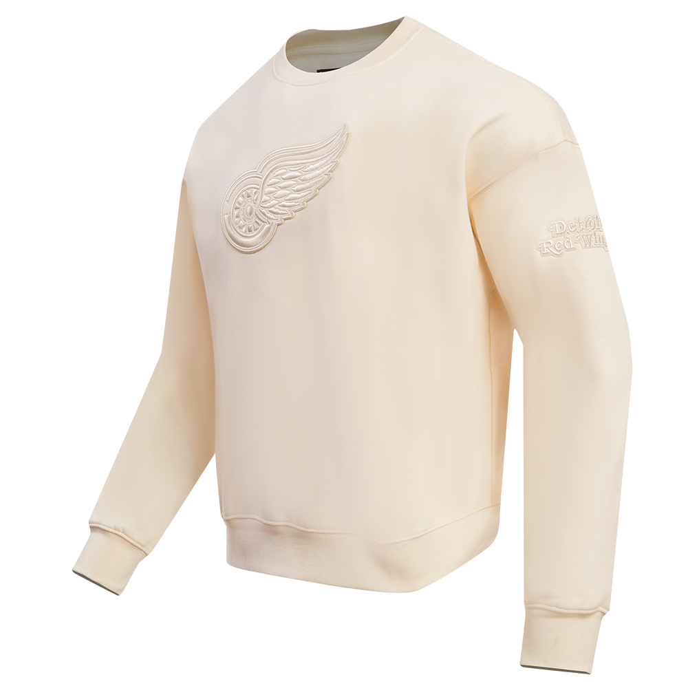 NHL DETROIT RED WINGS NEUTRAL DROP SHOULDER MEN'S CREWNECK (EGGSHELL)