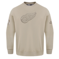 NHL DETROIT RED WINGS NEUTRAL MEN'S DROP SHOULDER FLC CREWNECK (TAUPE)