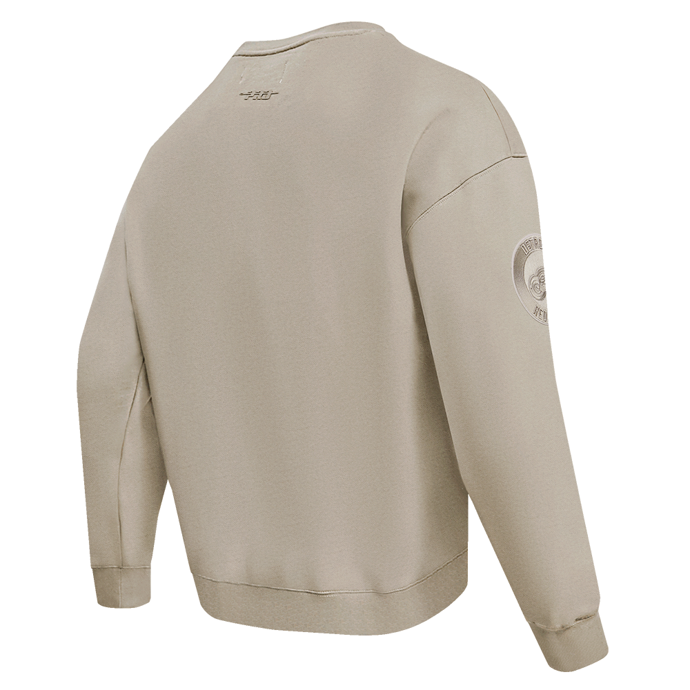 NHL DETROIT RED WINGS NEUTRAL MEN'S DROP SHOULDER FLC CREWNECK (TAUPE)