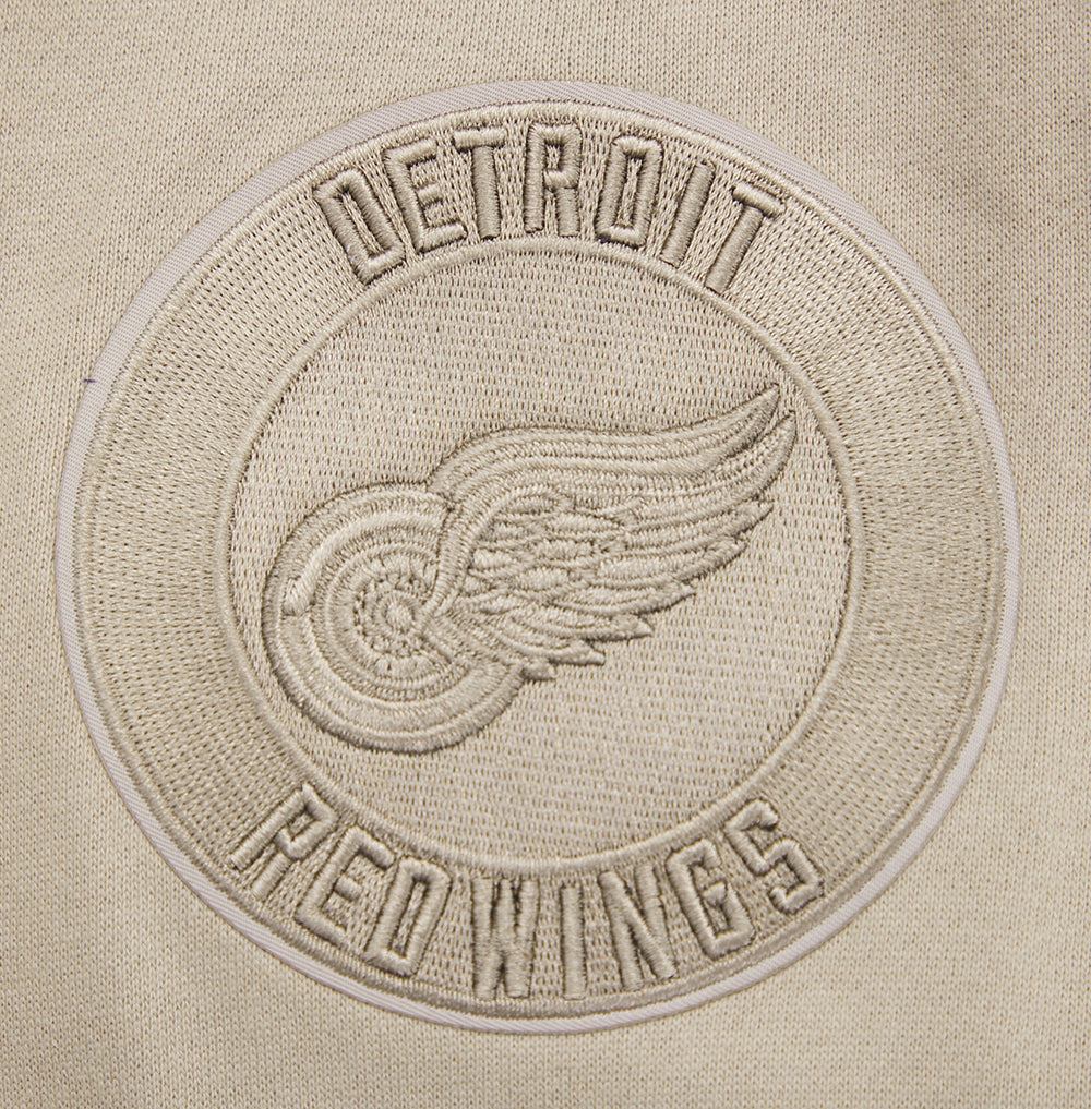 NHL DETROIT RED WINGS NEUTRAL MEN'S DROP SHOULDER FLC CREWNECK (TAUPE)