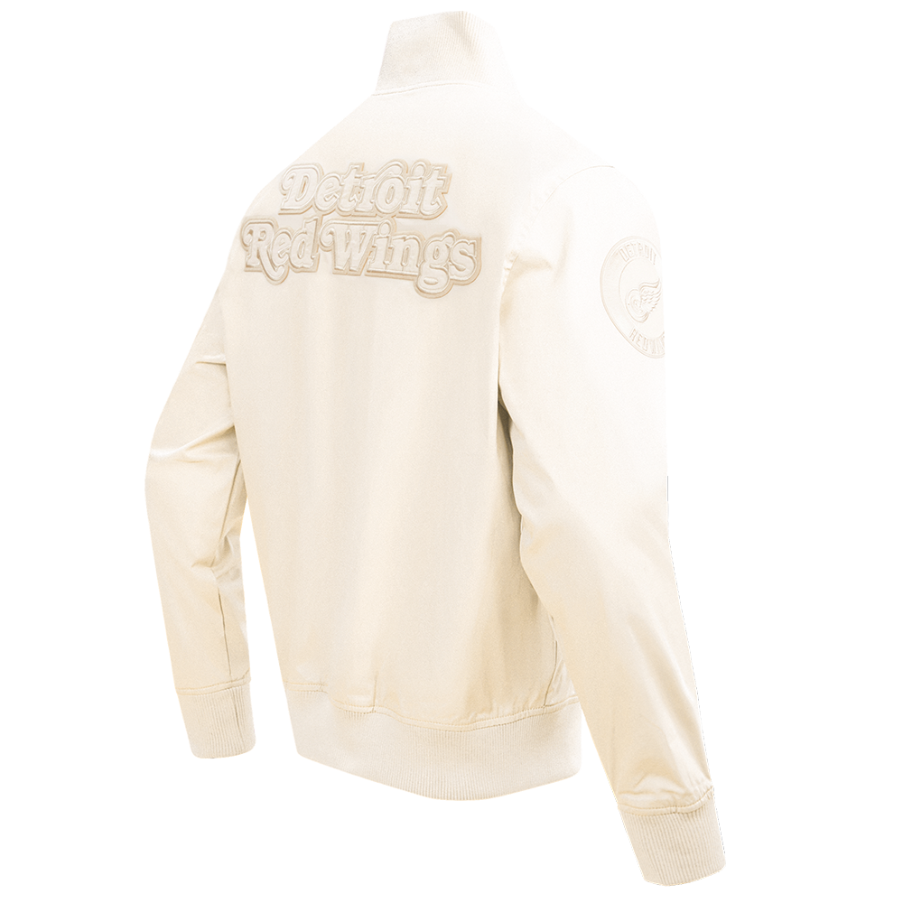 NHL DETROIT RED WINGS NEUTRAL MEN'S  TWILL JACKET (EGGSHELL)