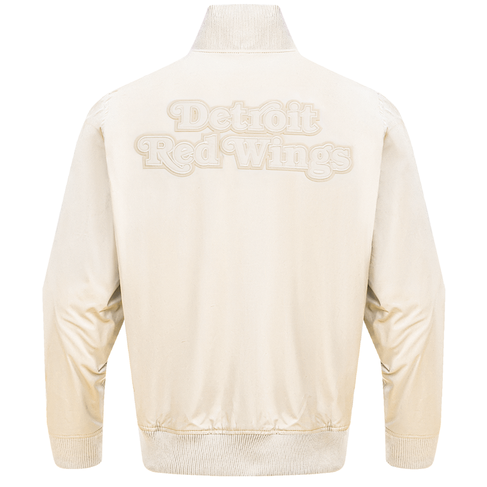 NHL DETROIT RED WINGS NEUTRAL MEN'S  TWILL JACKET (EGGSHELL)