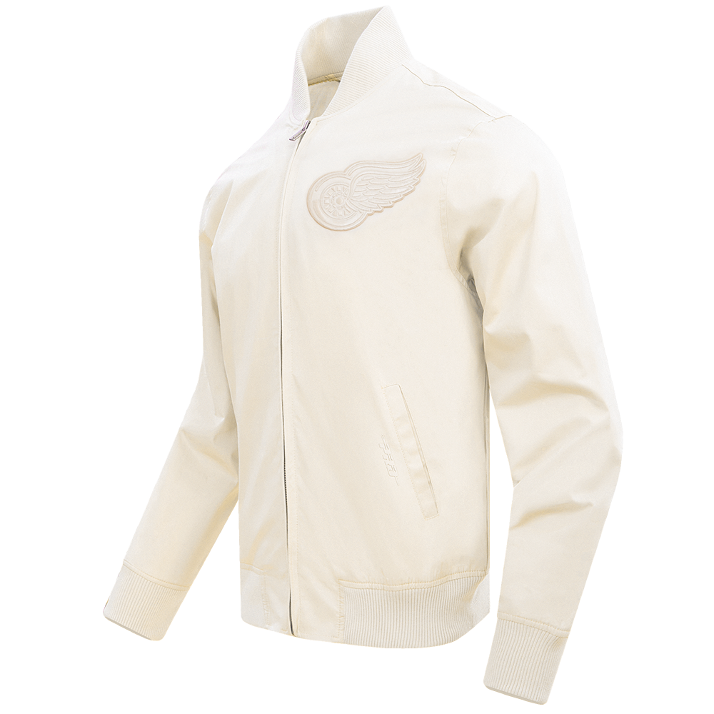 NHL DETROIT RED WINGS NEUTRAL MEN'S  TWILL JACKET (EGGSHELL)