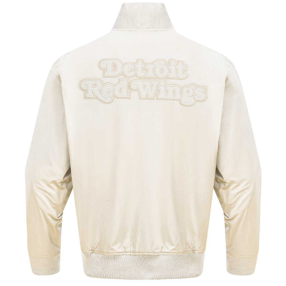 NHL DETROIT RED WINGS NEUTRAL MEN'S  TWILL JACKET (EGGSHELL)