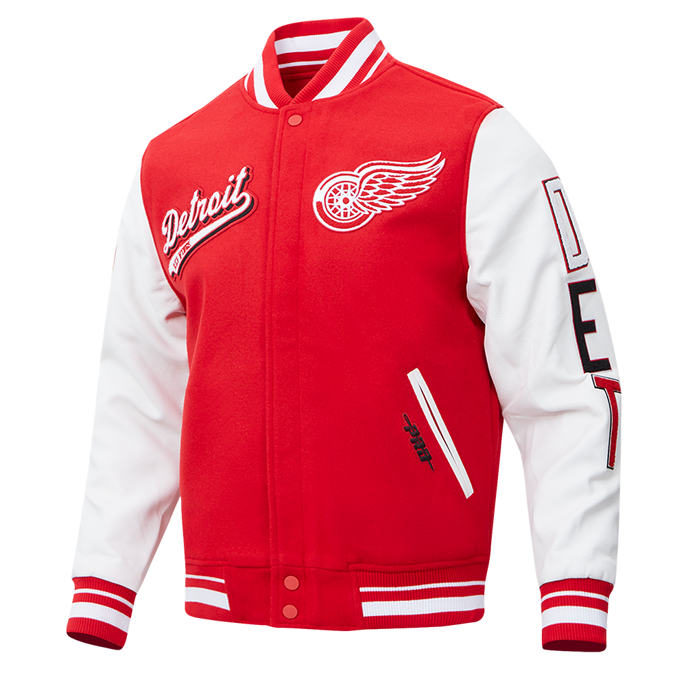 NHL DETROIT RED WINGS SCRIPT TAIL MEN'S RIB WOOL VARSITY (RED/WHITE)
