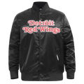 NHL DETROIT RED WINGS CLASSIC MEN'S  SATIN MEN'S JACKET (BLACK)