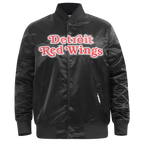 NHL DETROIT RED WINGS CLASSIC MEN'S  SATIN MEN'S JACKET (BLACK)