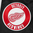 NHL DETROIT RED WINGS CLASSIC MEN'S  SATIN MEN'S JACKET (BLACK)