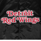 NHL DETROIT RED WINGS CLASSIC MEN'S  SATIN MEN'S JACKET (BLACK)