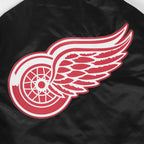 NHL DETROIT RED WINGS CLASSIC MEN'S  SATIN MEN'S JACKET (BLACK)