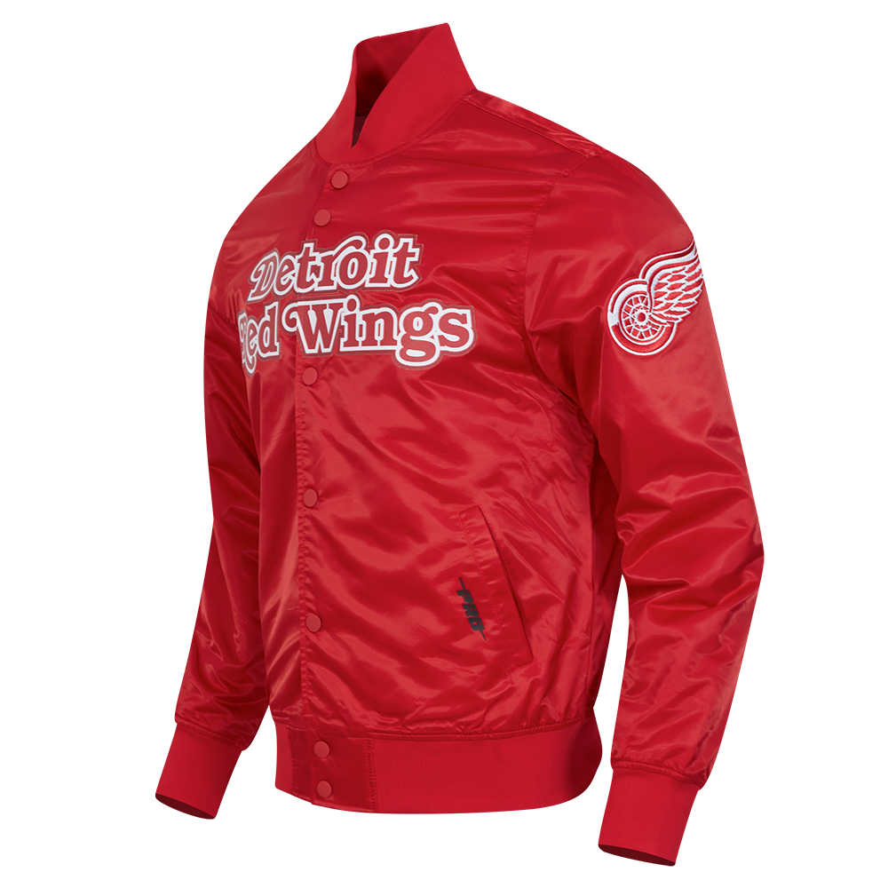 NHL DETROIT RED WINGS CLASSIC BLOUSON EN SATIN POUR HOMME (ROUGE)