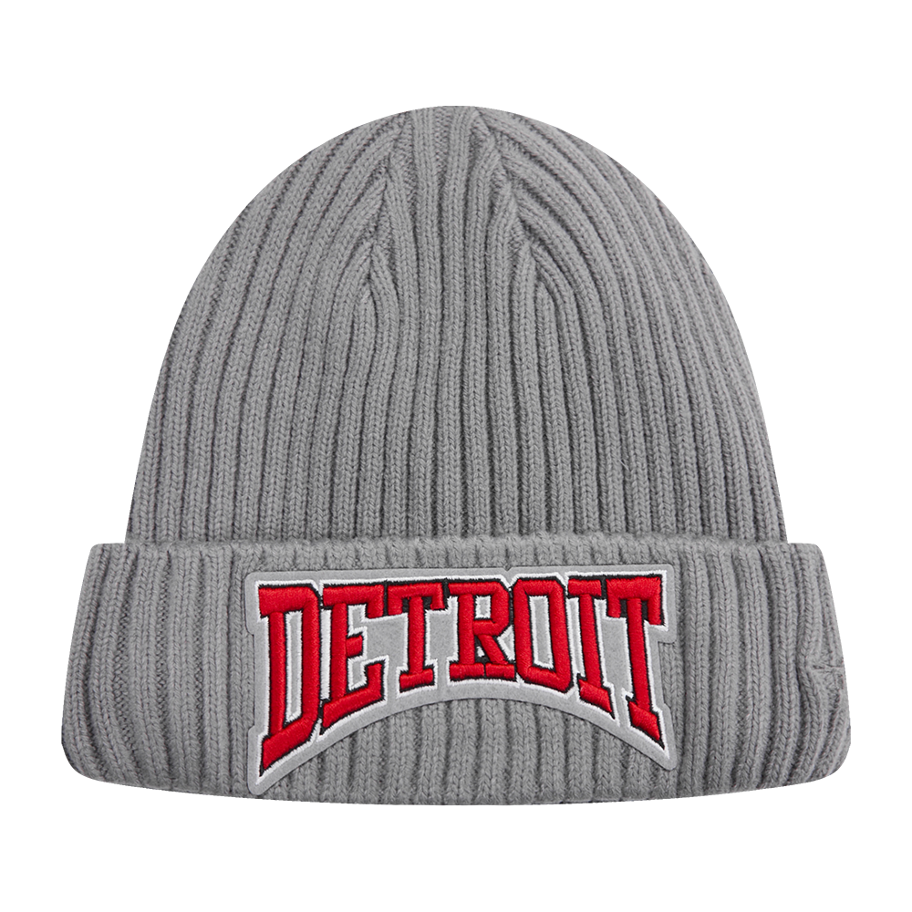 NHL DETROIT RED WINGS CREST EMBLEM TUQUE (GRIS)