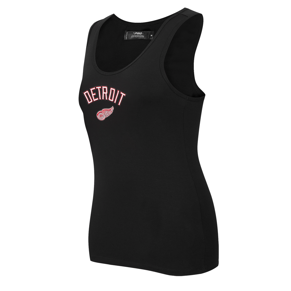 NHL DETROIT RED WINGS CLASSIC CAMISOLE DOS NAGEUR À COUPE DÉCONTRACTÉE POUR FEMME (NOIR)