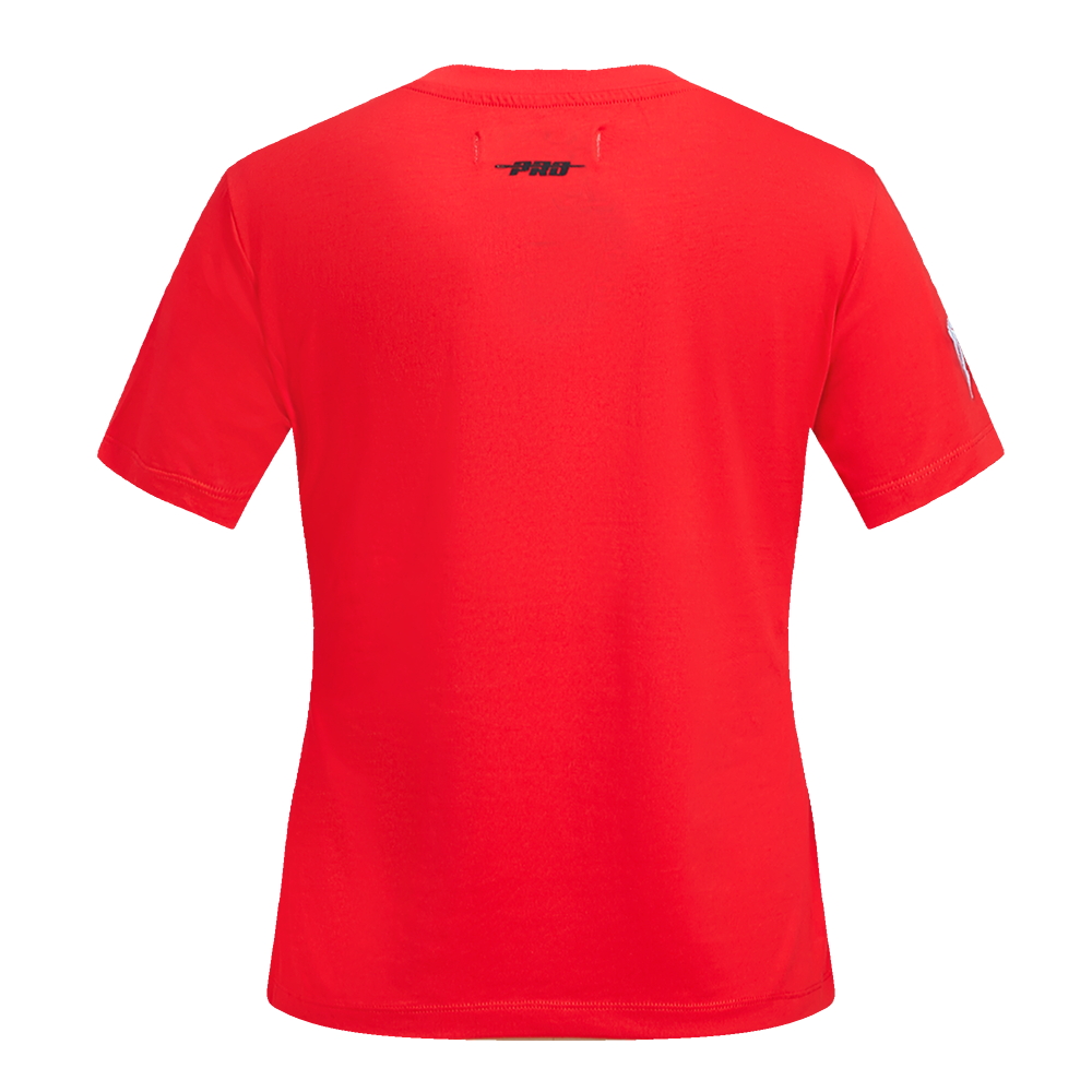 NHL DETROIT RED WINGS CLASSIC SHORT SLEEVE WOMEN'S SINGLE JERSEY SLIM FIT TEE (RED)