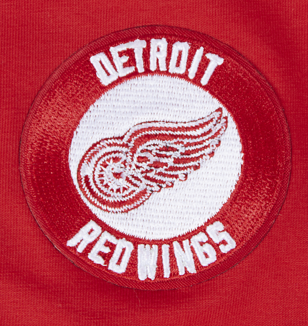 NHL DETROIT RED WINGS CLASSIC SHORT SLEEVE WOMEN'S SINGLE JERSEY SLIM FIT TEE (RED)