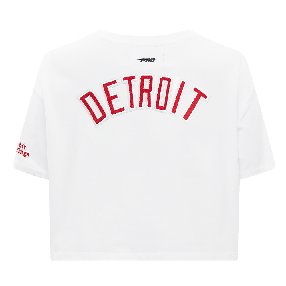 NHL DETROIT RED WINGS CLASSIC WOMEN'S BOXY TEE (WHITE)