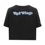 NHL DETROIT RED WINGS VARSITY BLUES WOMEN'S BOXY TEE (BLACK)