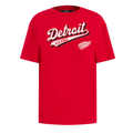 NHL DETROIT RED WINGS SCRIPT TAIL T-SHIRT DE COUPE BOYFRIEND POUR FEMME (ROUGE)