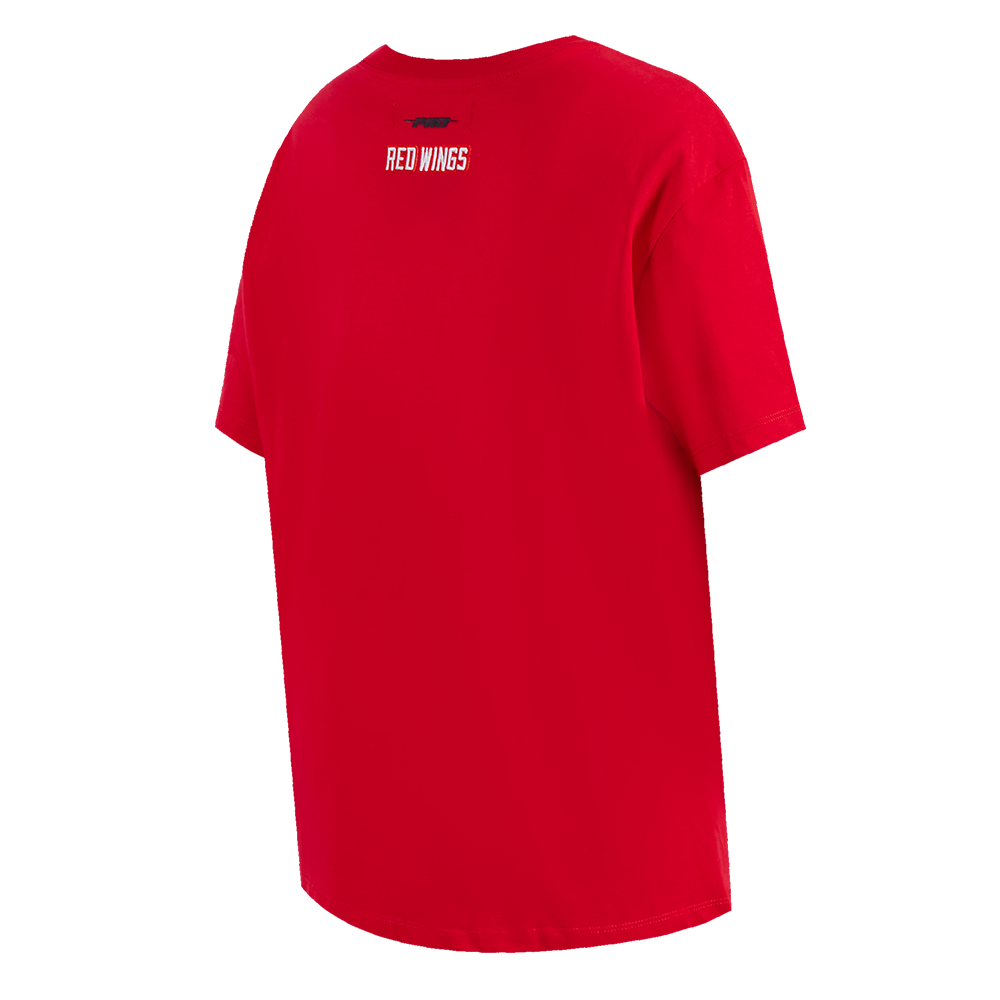 NHL DETROIT RED WINGS SCRIPT TAIL T-SHIRT DE COUPE BOYFRIEND POUR FEMME (ROUGE)