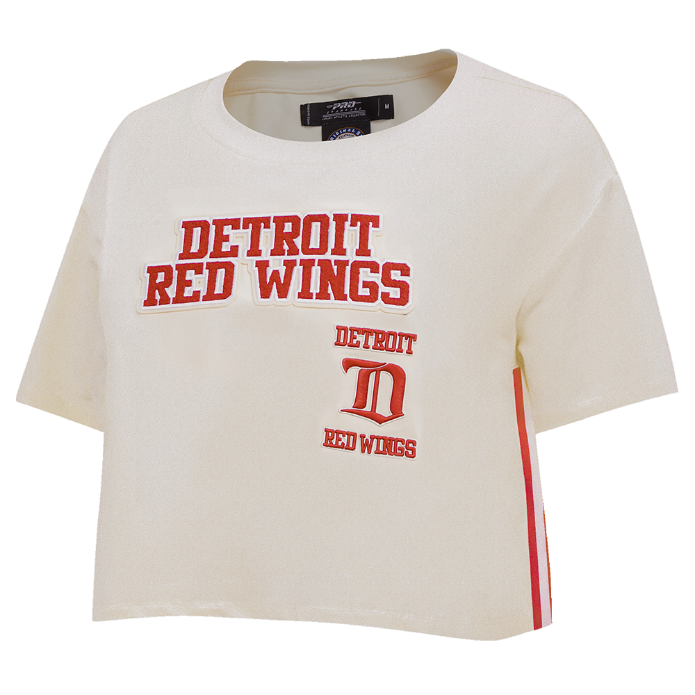 NHL DETROIT RED WINGS RETRO CLASSIC WOMEN'S BOXY TEE (EGGSHELL)