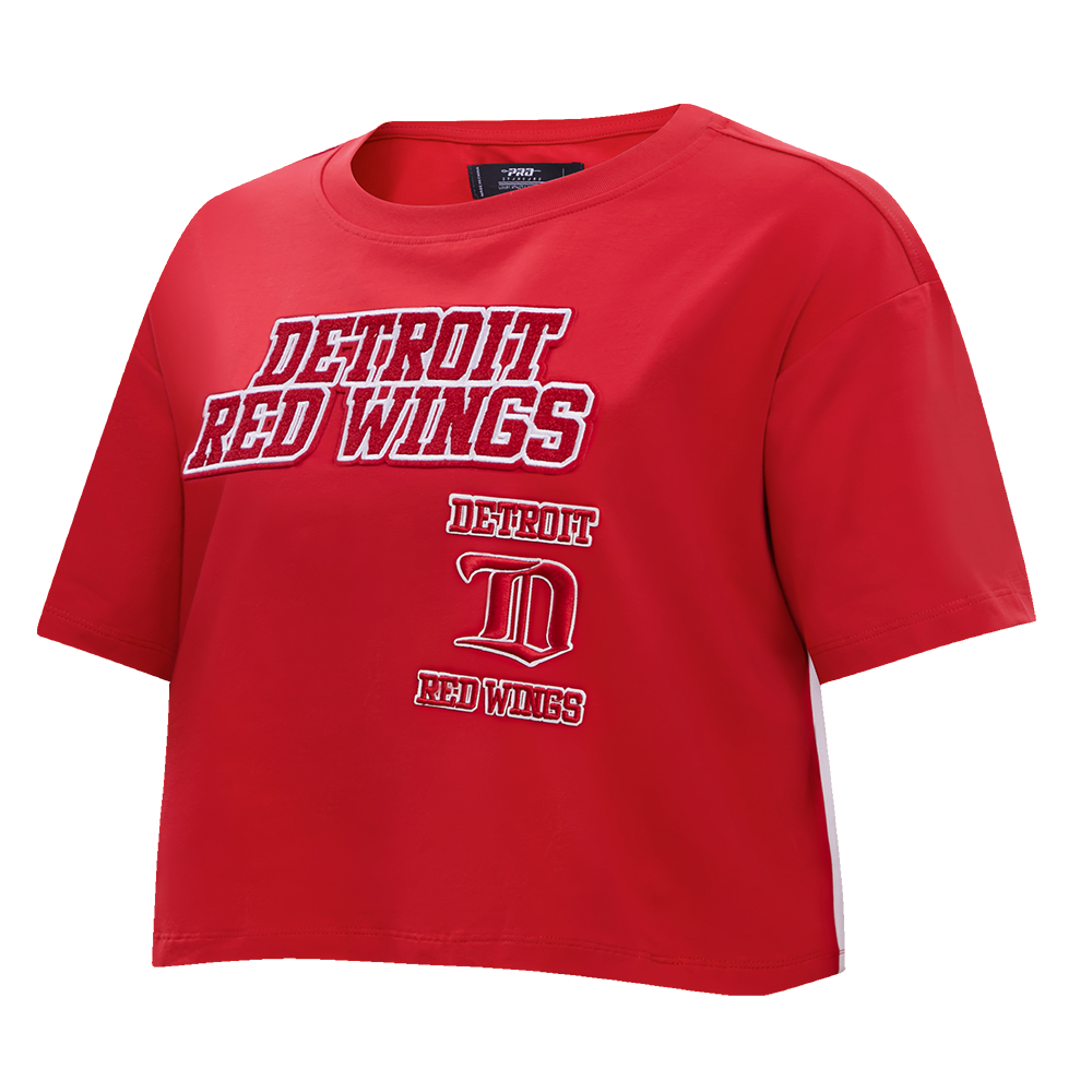 NHL DETROIT RED WINGS RETRO CLASSIC WOMEN'S BOXY TEE (RED)