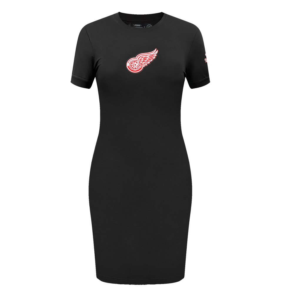 NHL DETROIT RED WINGS CLASSIC WOMEN'S BODYCON DRESS (BLACK)