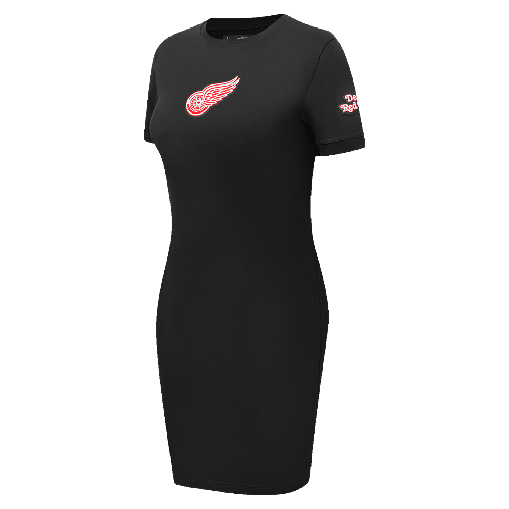 NHL DETROIT RED WINGS CLASSIC WOMEN'S BODYCON DRESS (BLACK)