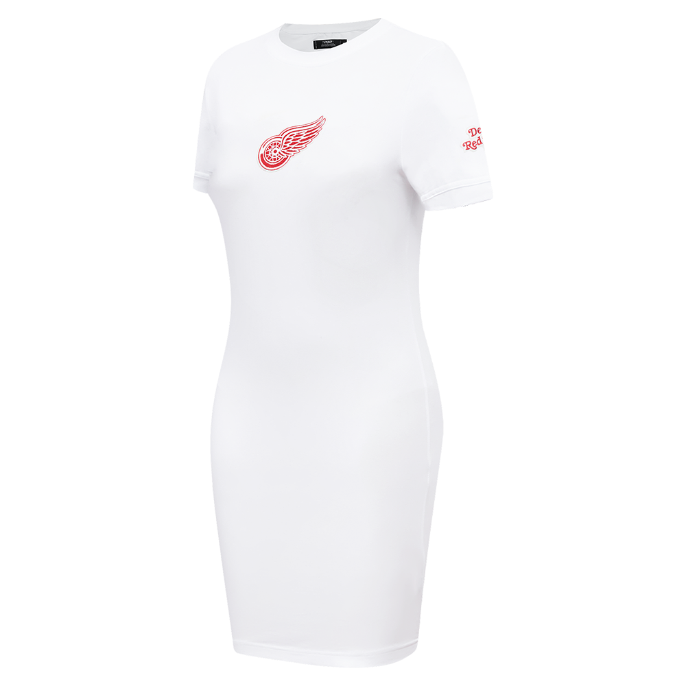 NHL DETROIT RED WINGS CLASSIC WOMEN'S BODYCON DRESS (WHITE)
