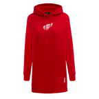 NHL DETROIT RED WINGS CLASSIC ROBE À CAPUCHON EN MOLLETON POUR FEMME (ROUGE)
