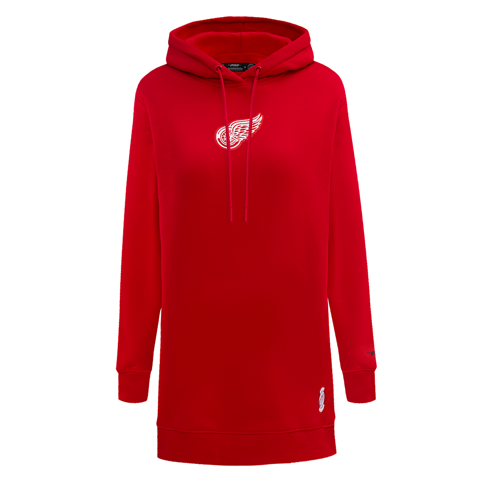 NHL DETROIT RED WINGS CLASSIC ROBE À CAPUCHON EN MOLLETON POUR FEMME (ROUGE)