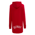 NHL DETROIT RED WINGS CLASSIC ROBE À CAPUCHON EN MOLLETON POUR FEMME (ROUGE)