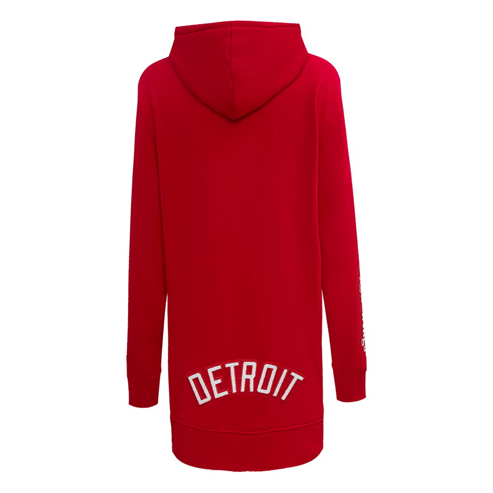 NHL DETROIT RED WINGS CLASSIC ROBE À CAPUCHON EN MOLLETON POUR FEMME (ROUGE)