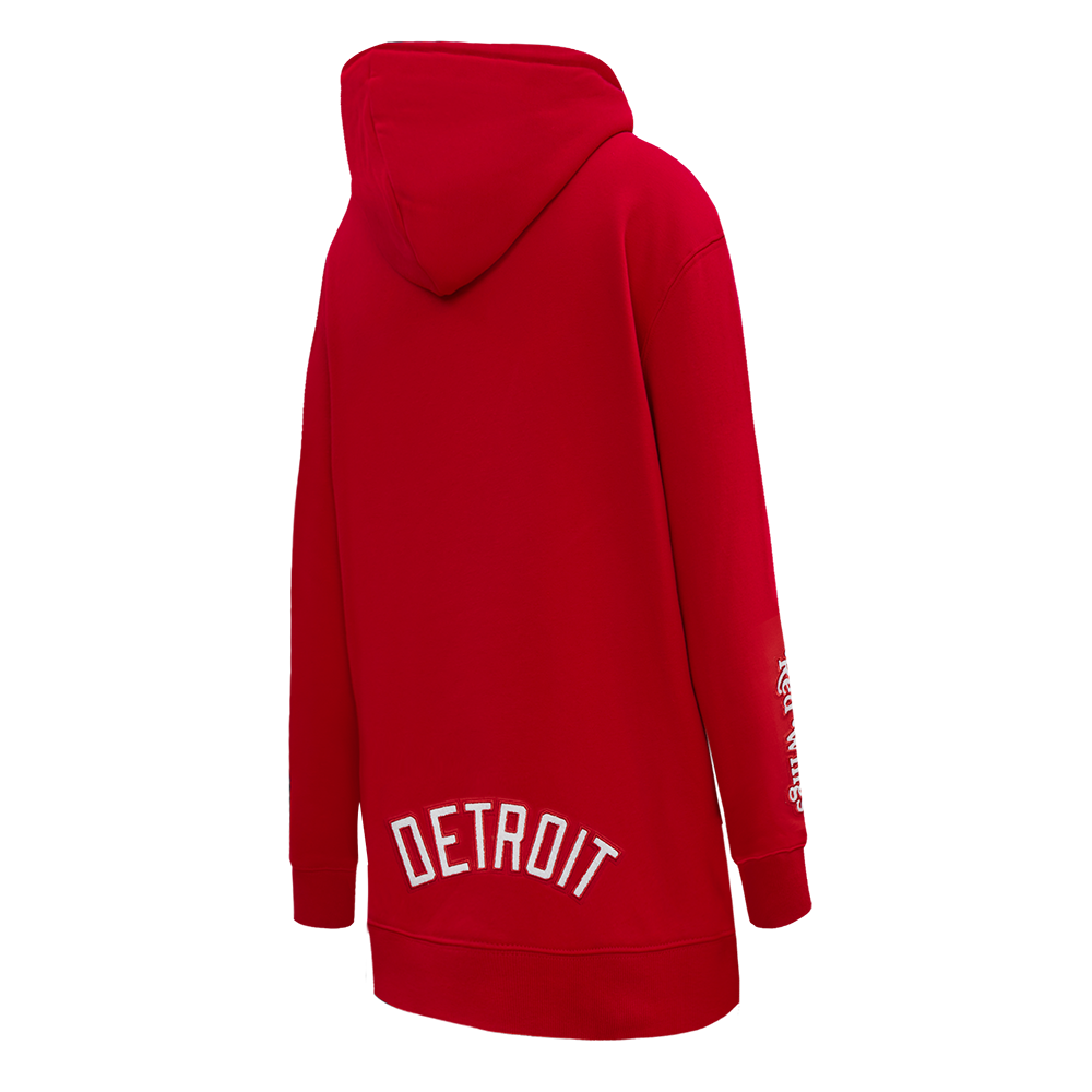 NHL DETROIT RED WINGS CLASSIC ROBE À CAPUCHON EN MOLLETON POUR FEMME (ROUGE)
