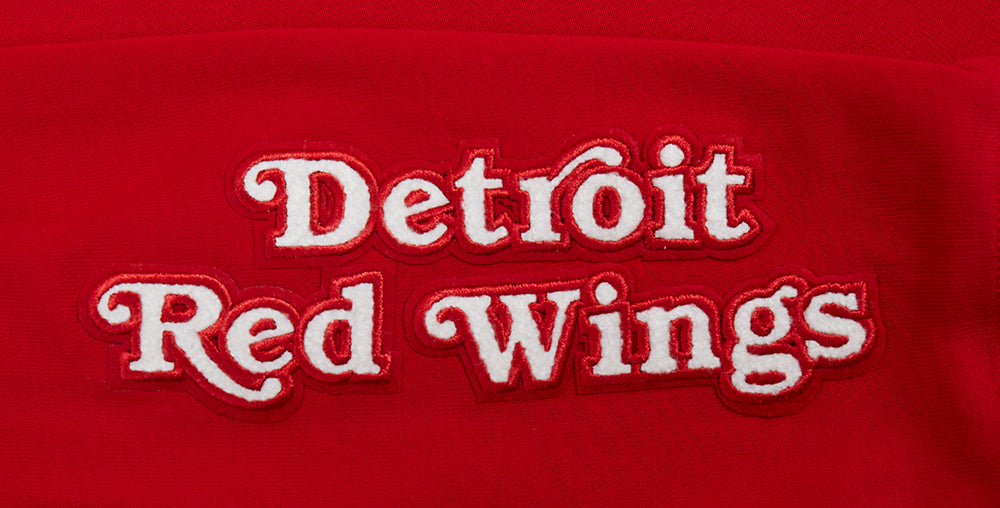 NHL DETROIT RED WINGS CLASSIC ROBE À CAPUCHON EN MOLLETON POUR FEMME (ROUGE)