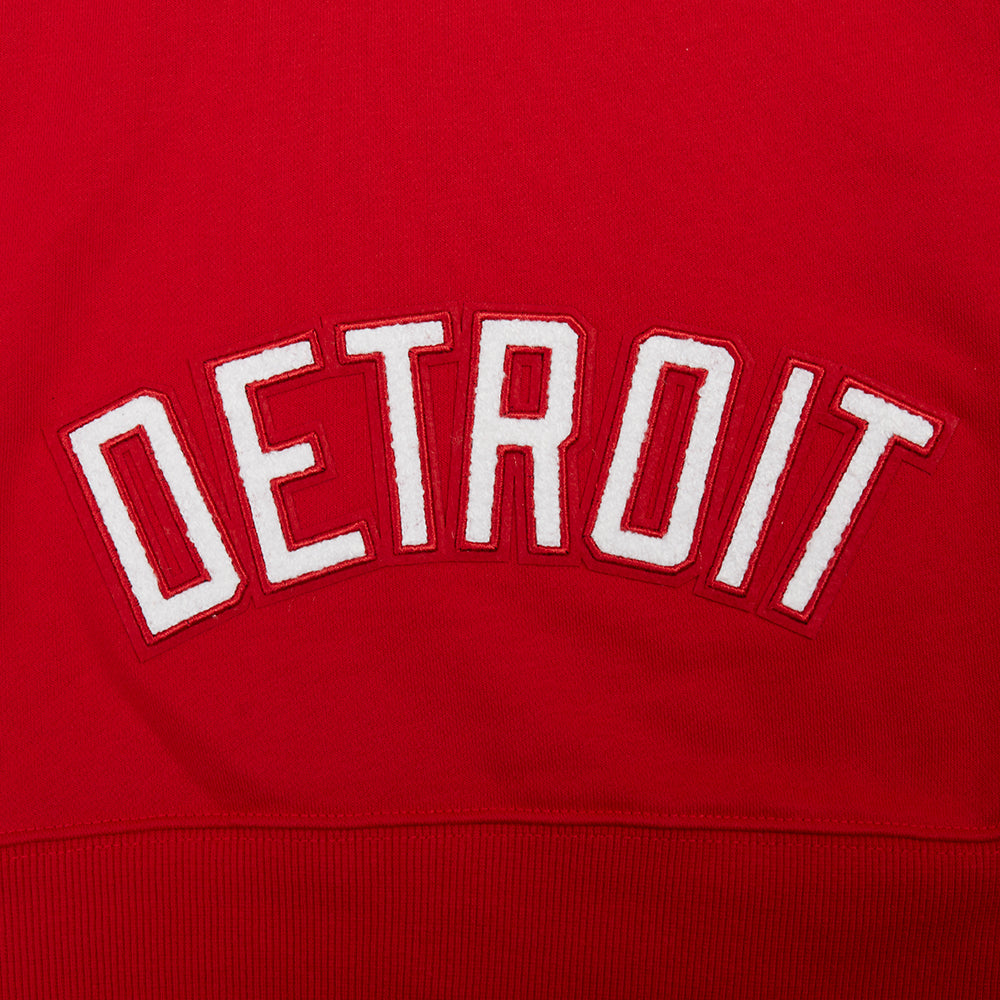NHL DETROIT RED WINGS CLASSIC ROBE À CAPUCHON EN MOLLETON POUR FEMME (ROUGE)