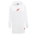 NHL DETROIT RED WINGS CLASSIC ROBE À CAPUCHON EN MOLLETON POUR FEMME (BLANC)