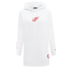 NHL DETROIT RED WINGS CLASSIC ROBE À CAPUCHON EN MOLLETON POUR FEMME (BLANC)